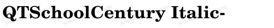 QTSchoolCentury Italic字体转换